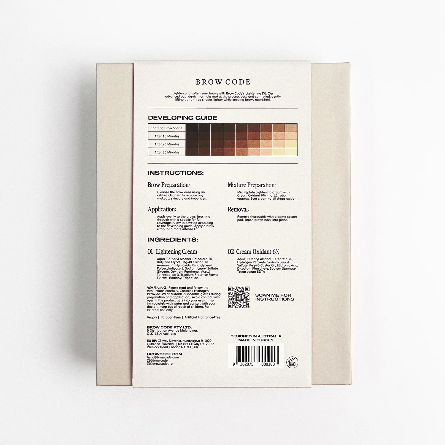 Brow Code - Brow Lightening Kit